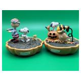 2 Figurines from Great Pumpin Charlie Brown Coll.