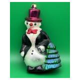 Retired Christopher Radko Snow Gent Glass Ornament