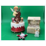 VIntage Music Box & Christmas Ornaments