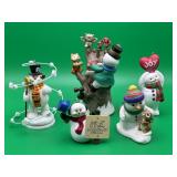 5 Snowman Christmas Ornaments