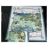 2 Dishtowels with Map of the Blue Ridge Mtns