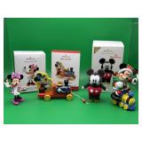 4 Mickey & Minnie Mouse Ornaments
