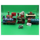7 Train Locomotive & car Christmas Ornaments