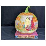 Large Jim Shore Thanksgiving pumpkin figurine