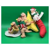 4 Vintage Annalee Christmas ornament