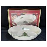 Spode Christmas Tree Sentiment Oval Rim Dish