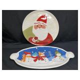2 Holiday Christmas Platters