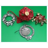 4 Piece Holiday Christmas Ornaments