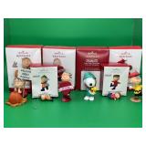 6 PIece Hallmark Keepsake Peanuts Ornaments