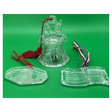 3 Waterford crystal Christmas Ornaments