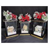 3 Thomas Kinkade Christmas Illuminated Lantern