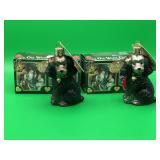 2 Old World Christmas Black Poodle Ornaments