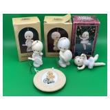 4 Sports Precious Moments Christmas tree ornaments