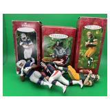 4 Keepsake Football Ornaments