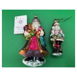 2 Hand-blown Glass Christopher Radko Ornaments