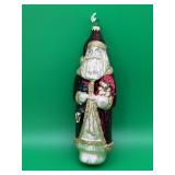 Mercury Glass Santa Claus Ornament