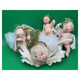 4 Annalee Angel Christmas Ornaments