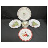 Christmas Plates & Mikasa Trinket Box