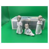 Set of 3 1992 Lladrï¿½ "Christmas Morning" Ornament