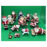 15 Keepsake, Avon & More Santa Clause Ornaments