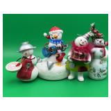 4 Dept 56 & Hallmark Keepsake Snowman ornamnets