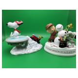 2 Hallmark Peanuts Christmas Figurines
