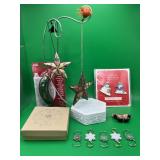 Ornament Stand and Lot of Misc Ornaments