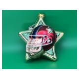 Gallerie II Glass Star Football Ornament