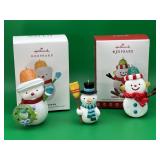 3 Hallmark Keepsake Snowman ornament
