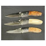Lot of 3 Folding Pocket Knives