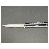Black Cheeta Butterfly Knife