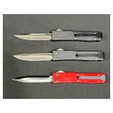 Lot of 3 Out-The-Front (OTF) automatic knives