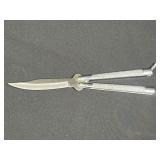 Silver Stainless Steel Butterfly Knife