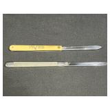 2 Folding Melon Tester Pocket Knives