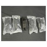 5 Black Nylon Utility Folding Knife Pouchs