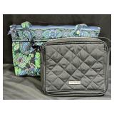 Vera Bradley Purses Black Quilted & Blue Rhapsody