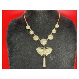 Japanese Damascene Butterfly Necklace