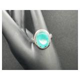 Sterling Silver & Turquoise Ladies Ring