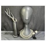 Greek Braided Silver Necklace, Bracelet & Earrings