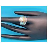 Sterling Silver Band with Copper & Brass Accents