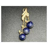14k Gold & Lapis Lazuli Pendant