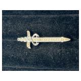 Vintage Crown Trifari Sword Brooch