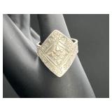 Sterling Pointed Bazaar Ring