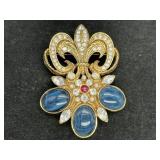 Barrera Avon Fleur De Lis Brooch Pendant