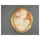 Vintage10k Gold Cameo Brooch / Pendant