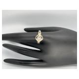 Gold over Sterling with clear sparkling Stones