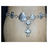 Southwestern Silver-tone Thunderbird Concho Belt
