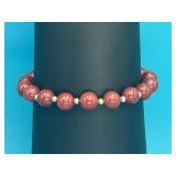 Red Jasper Beaded Bracelet