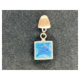 Sterling sliver Pendant with Roman Glass Inlay
