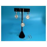 Sterling Sombrero  Earrings, Pendant & Chain